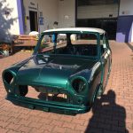 Mini Rover Classic SPI 1995 1993 Restauration minifrogs Erbsle british racing green lackierung rohkarosserie