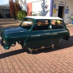 Mini Rover Classic SPI 1995 1993 Restauration minifrogs Erbsle british racing green lackierung rohkarosserie